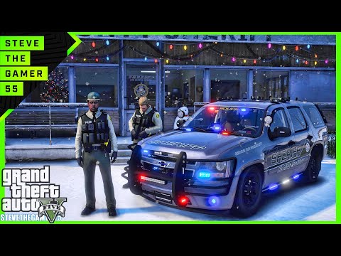 GTA 5 Mods Sheriff Monday Patrol |GTA 5 Mods Lspdfr|  Merry Christmas |Slicktop Tahoe 4K
