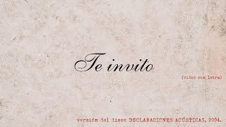 Te Invito Lyrics English Translation
