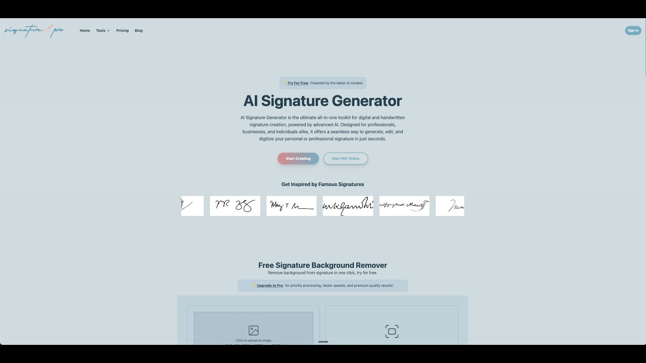 AI Signature Generator demo video