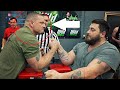 Can You Beat This FOOTBALL COACH at ARM WRESTLING ?