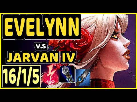 STEFAN (EVELYNN) vs JARVAN IV - 16/1/5 KDA JUNGLE GAMEPLAY - EUW Ranked GRANDMASTER