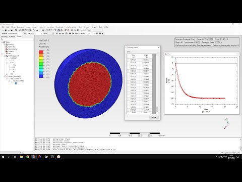 PrePoMax (CalculiX FEA) - Tutorial 23 - Transient heat transfer analysis - sphere cooling