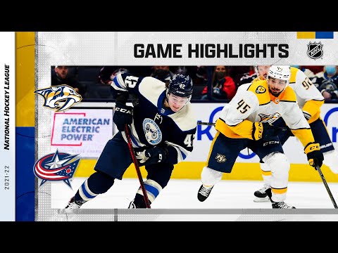 Predators @ Blue Jackets 12/30/21 | NHL Highlights