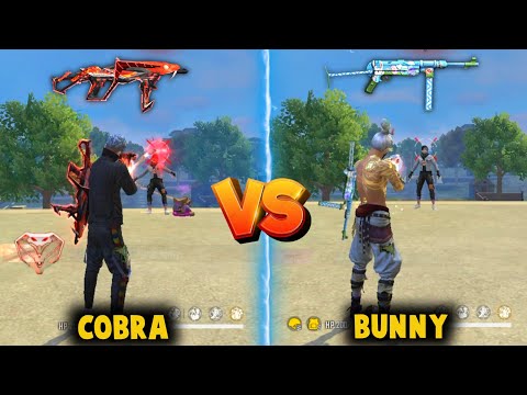 PREDATORY COBRA MP40 VS CRAZY BUNNY MP40 DAMAGE ABILITY TEST | BEST MP40 SKIN - GARENA FREE FIRE