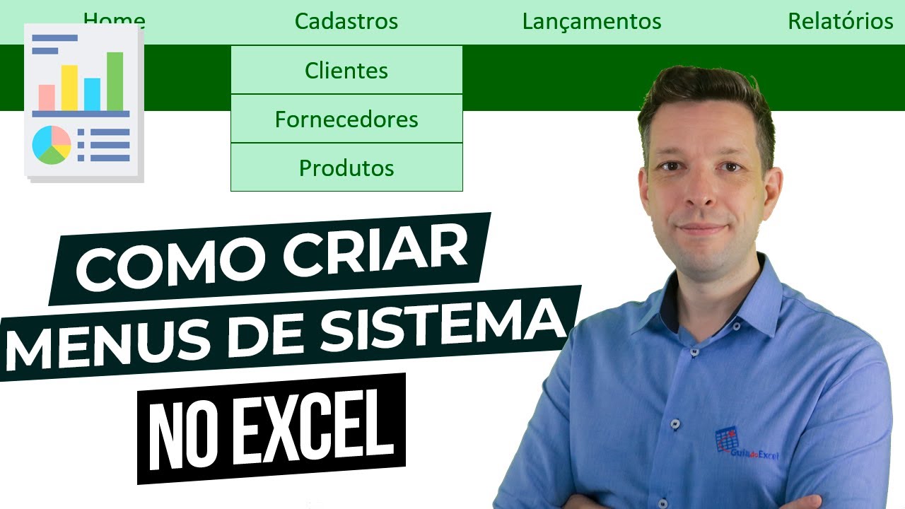 Como Criar Menus de Sistema no Excel - Design de Planilha