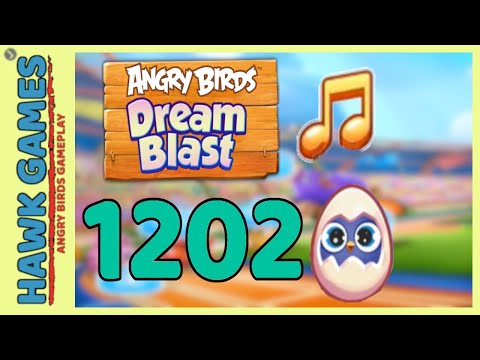 Angry Birds Dream Blast Level 1202 - Walkthrough, No Boosters