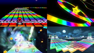 Evolution of Mario Kart's Rainbow Road