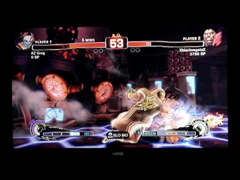 SSF4: XblackvegetaX (Rog) vs AZ Greg (Vega) - GAF Endless Battle Mode - Set 2