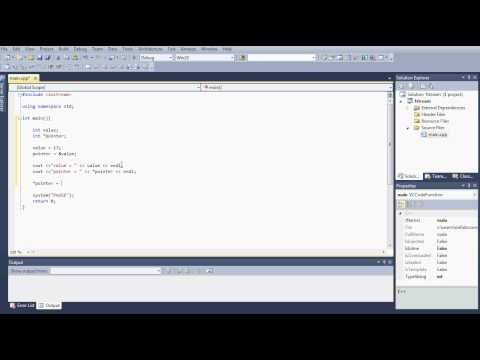 Microsoft Visual Studio C Tutorial 21 Integer Pointers Hd
