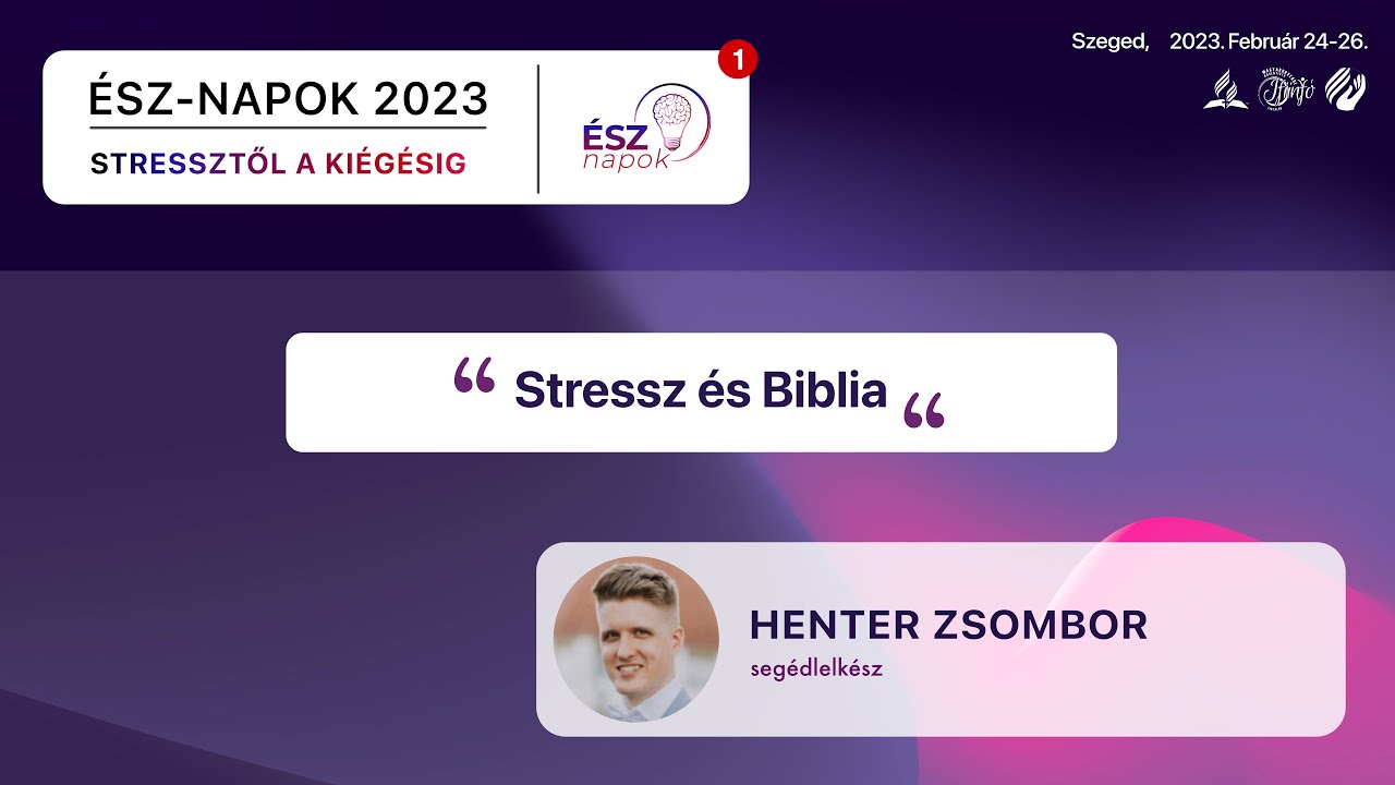 ÉSZ-napok 2023 - Áhítat | Henter Zsombor