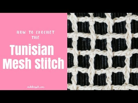 How to work the Tunisian Crochet Mesh Stitch