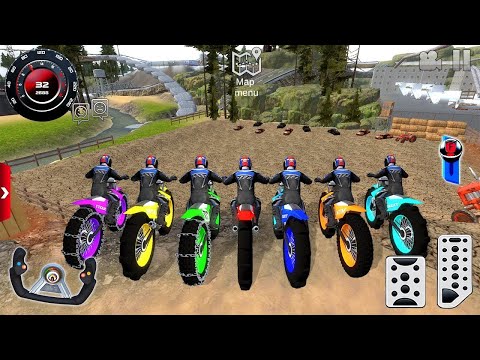 Juego de Motos - Prueba Extrema #16 - Offroad Outlaws Police bikes driving - Android IOS gameplay