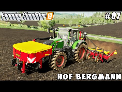 Sowing soybeans, planting corn with new equipment, selling dried grain | Hof Bergmann | FS 19 |  #07