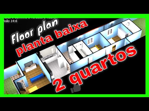 Planta de casas 6x20 com 2 quartos | terrano 6x30