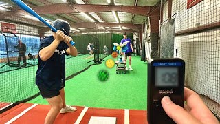First to Hit Each Random Ball at 100 MPH, Wins