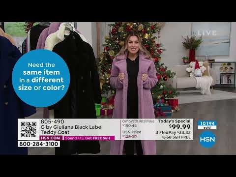 G by Giuliana Black Label Teddy Coat