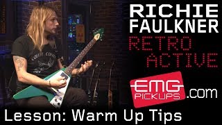 Richie Faulkner of Judas Priest gives a quick warm up tip on EMGtv