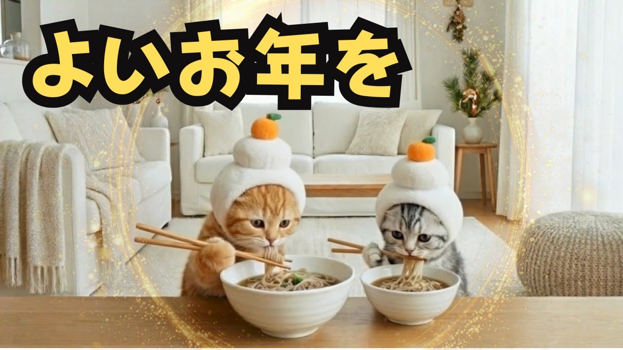 よいお年を🐾 ココとネネの年末ごあいさつ　Year-End Greetings from Coco & Nene 🐾