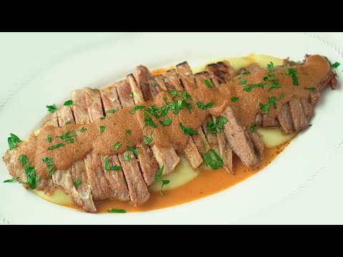 Secreto ibérico en salsa con parmentier