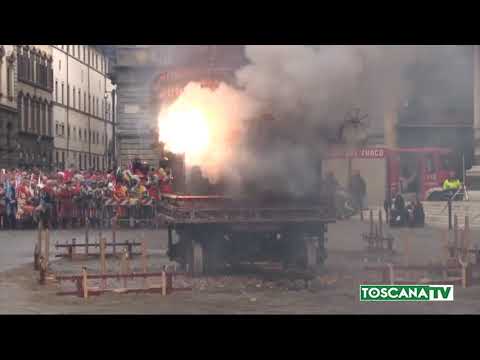 2021-04-02 FIRENZE - LO SCOPPIO DEL CARRO SU TOSCANA TV DALLE 9