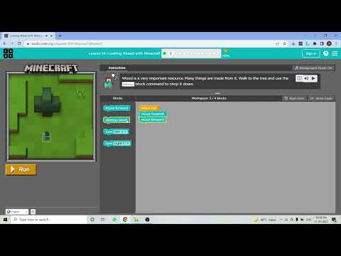 L14-2 |Code.org | Express-2021 | Lesson 14: Looking Ahead with Minecraft | level 2