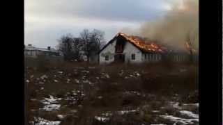 preview picture of video 'Lidzbark Warmiński, pożar przy ul.Polnej'