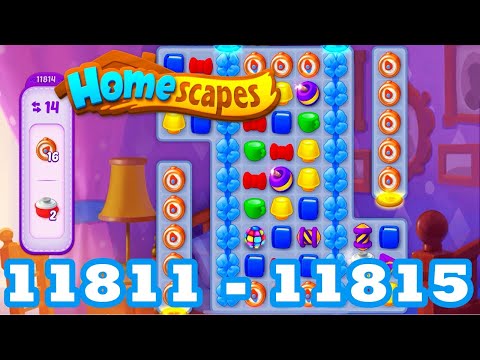 Homescapes Level 11811 - 11815 HD 3 - match puzzle Gameplay | android | IOS | 11812 | 11813 | 11814