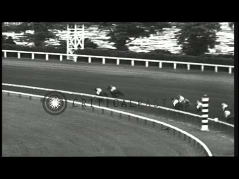 Horse named Nashua wins the Monmouth Handicap Race at...