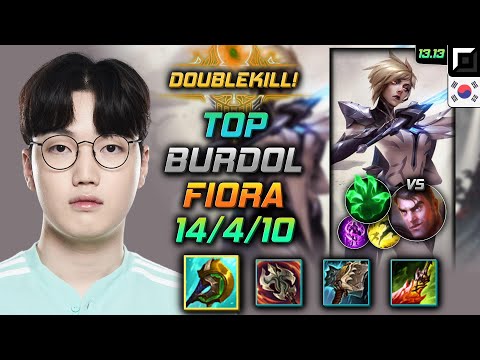 Fiora Top Build Burdol Divine Sunderer Grasp of the Undying - LOL KR Challenger Patch 13.13