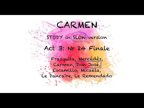 STUDY Carmen: Act 3/24 | DON JOSÉ HIGHLIGHTED | SLOW Study version | Opera Study Karaoke | DonJose