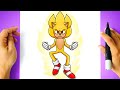 How to DRAW SUPER SONIC - Sonic 2 Movie