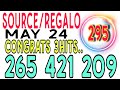 CONGRATS 3HITS 265 421 209||SOURCE/REGALO MAY 24