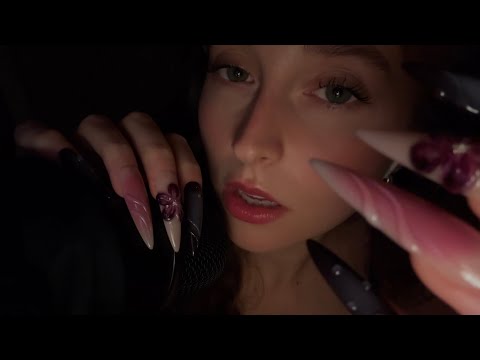 ASMR 1.5 HOURS for people who LOVE mouth sounds with mic scratches and taps