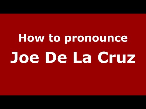 How to pronounce Joe De La Cruz (Mexico/Mexican Spanish) - PronounceNames.com