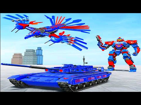 Police Robot Tank Eagle Multi Robot Transformations Game - Android Gameplay