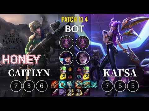 SHG Honey Caitlyn vs Kai'Sa Bot - KR Patch 11.4