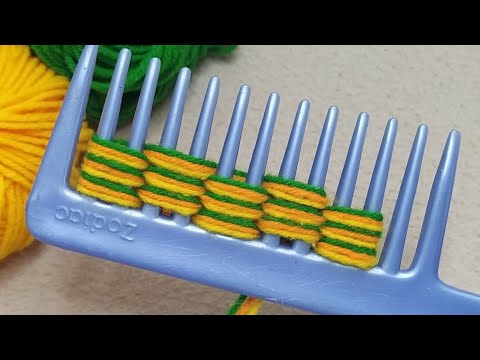 2 Superb Woolen Yarn Flower making ideas with Hair Comb | Easy Sewing Hack