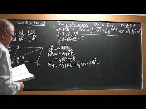 1/2 Lectia 1626 - Clasa 9 - Calcul vectorial: Probleme de geometrie plana rezolvate vectorial