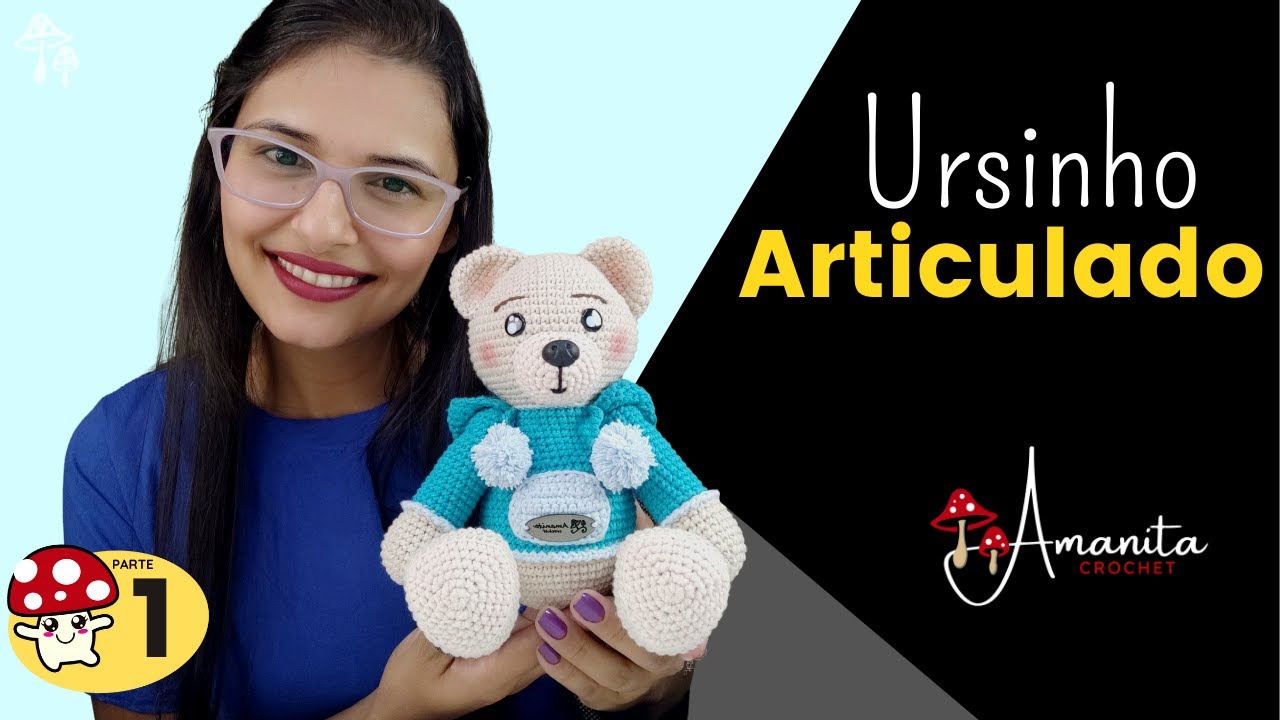∙∘○ amigurumi ○∘∙ Ursinho de moletom » 1/2 | patas articuladas