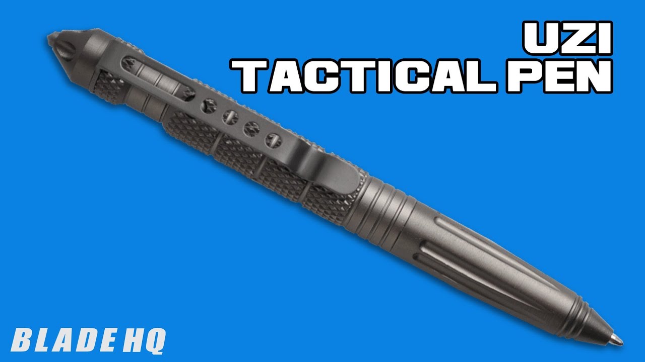 UZI Tactical Pen & Defense Tool w/ Spike (Black) UZI-TACPEN2-BK