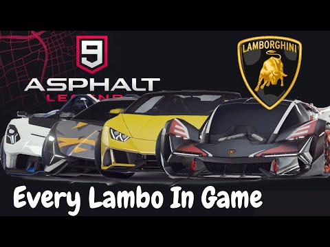 Asphalt 9: Full Lamborghini Showcase (Every Car in-game)