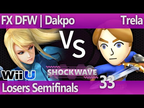 SW 33 Wii U - FX DFW | Dakpo (ZSS) vs Trela (Mii Swordfighter) - Losers Semifinals