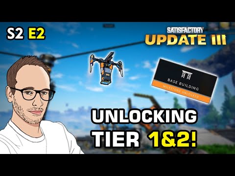 Let's Play Satisfactory - S2E2 - UNLOCKING TIER 1&2
