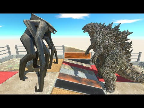 MUTO FEMALE VS GODZILLA 2021 DEATH CLIMB - Animal Revolt Battle Simulator