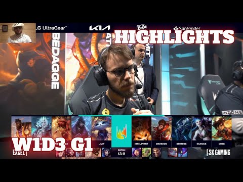 XL vs SK - Highlights (ESS Reacts) | Week 1 Day 3 LEC Summer 2023 | Excel vs SK Gaming W1D3