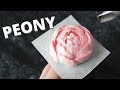 How to pipe buttercream peony flowers [ Cake Decorating For Beginners ]