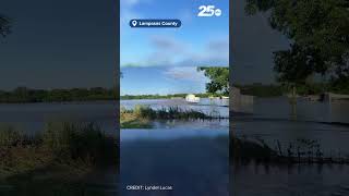 Floodwaters in Lampasas County, Texas