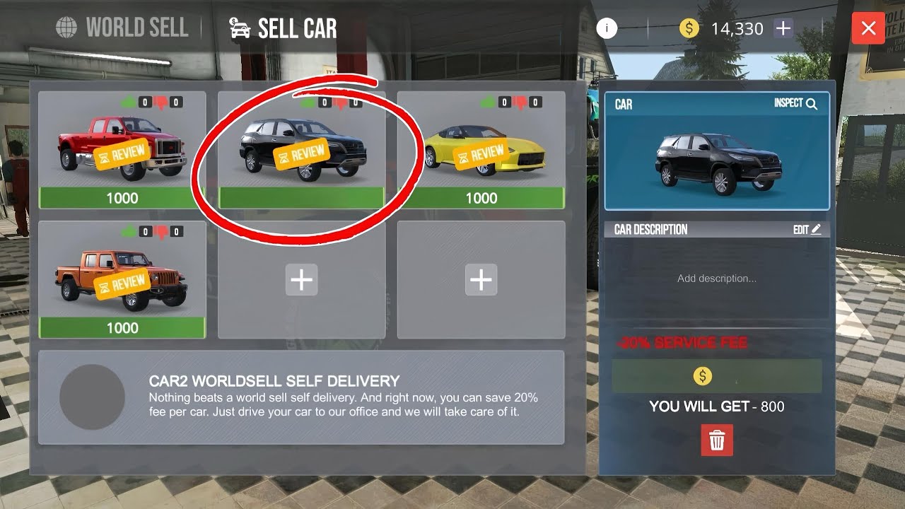 I'm Selling a Toyota Fortuner for 100 Gold Coins at World Sale | Car Parking Multiplayer