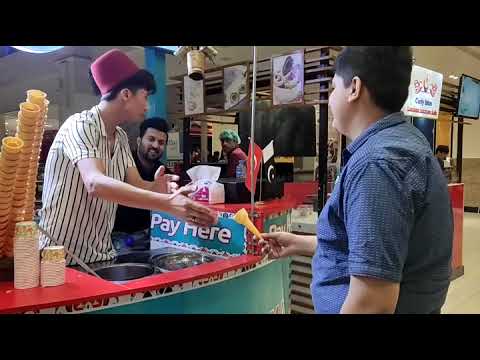 Fahad tries Turkish Ice-cream😊😊😂😂✋✋