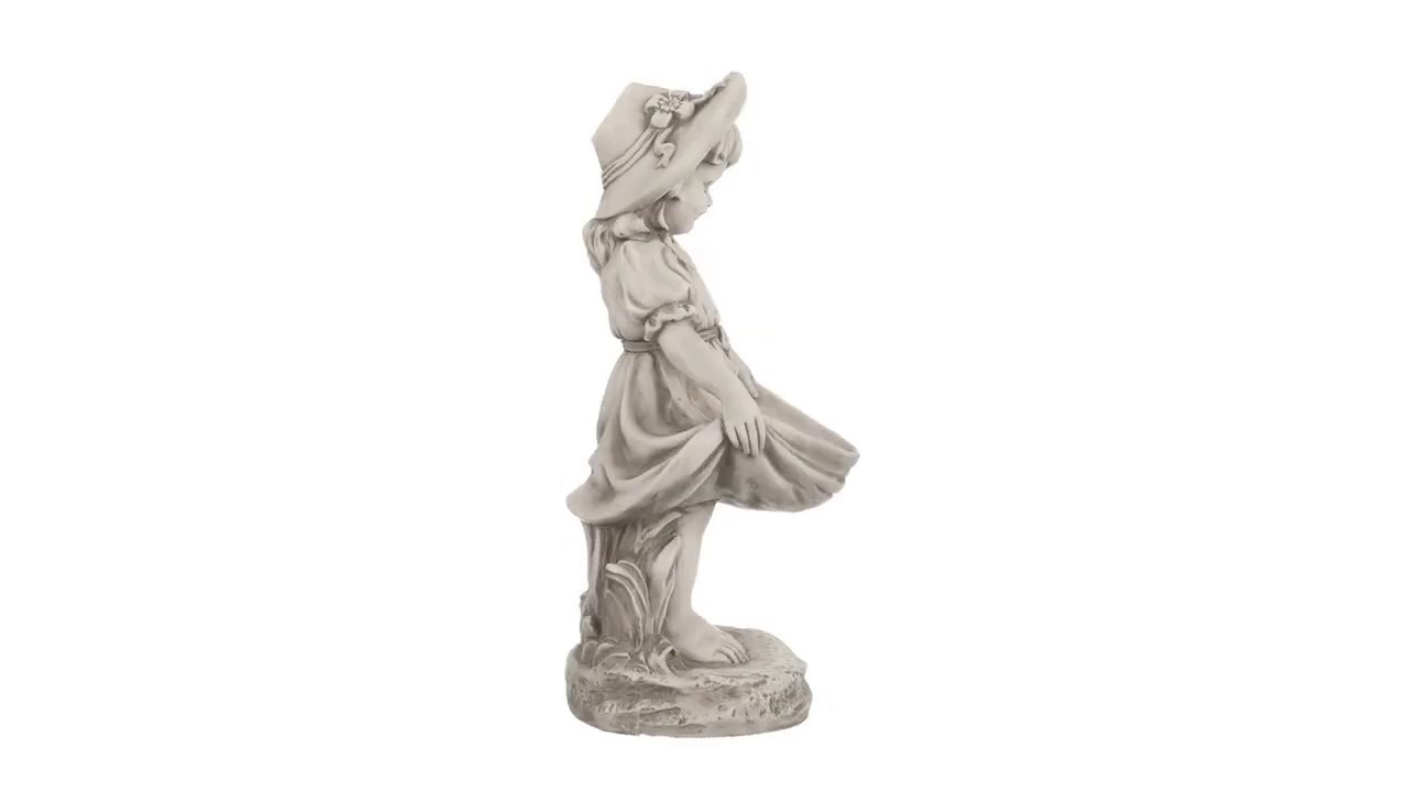 Sophie in her Sundress Birdbath Statue Video